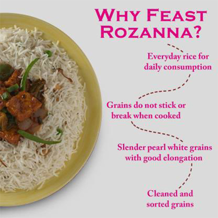 India Gate Feast Rozzana Basmati Rice  (5 kg)
